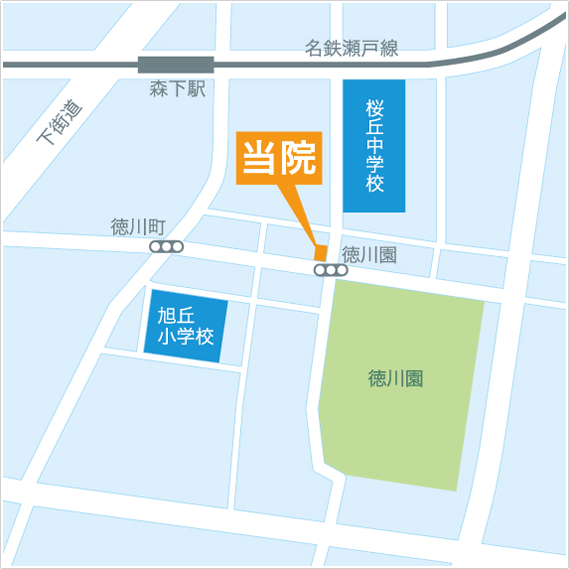 名古屋市東区徳川町・たけうち歯科クリニック・地図